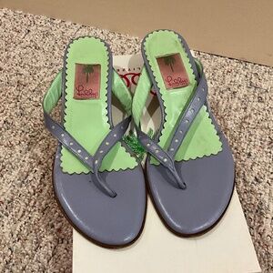 Vintage Lily Pulitzer “Pastel Blue Sandals